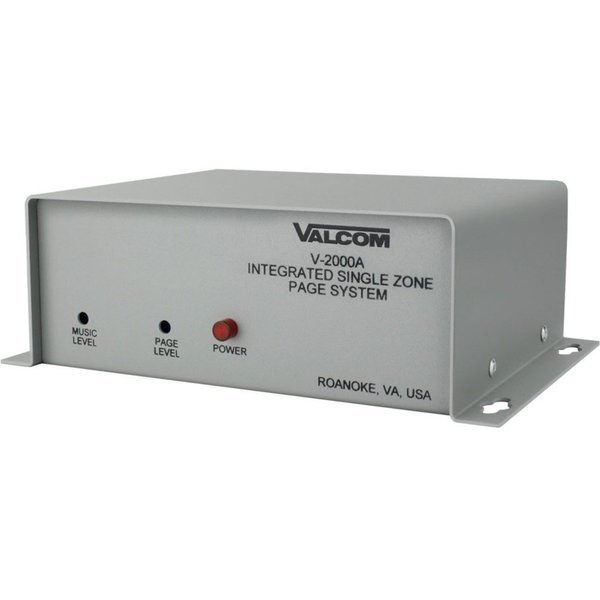 Valcom One-Way, 1 Zone, Page Control w/ Built-In Power Provides A Background V-2000A